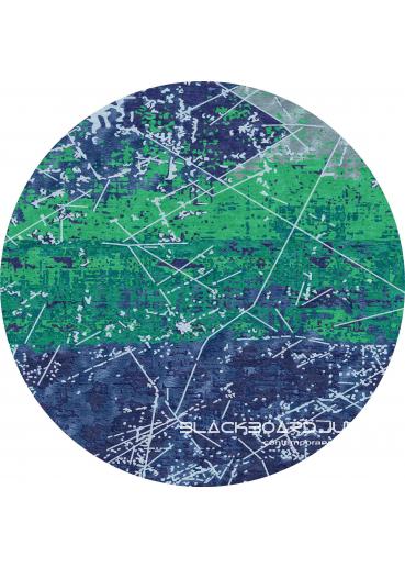 Matrix 205 ...... Green and blue round grunge rug