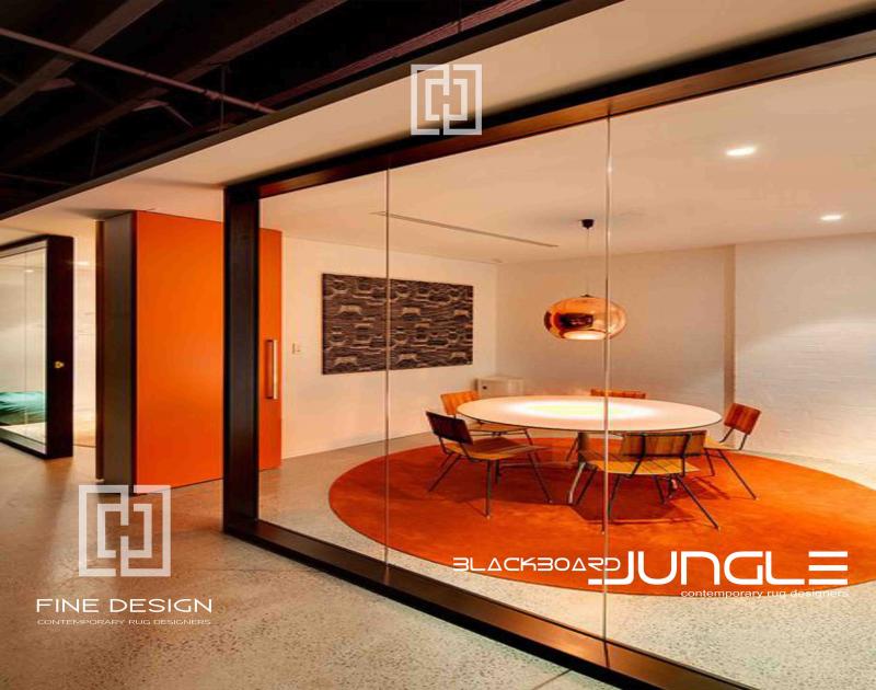 Orange_meeting_room_round_rug