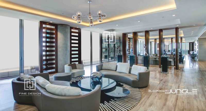 Round_black_and_white_family_room_rug